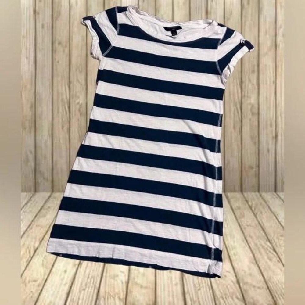 Banana Republic‎ Shirt Dress Women’s Size PS Striped White & Blue 100% Cotton SL
